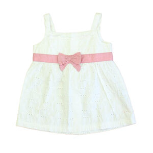 Mini Mode Girls White | Pink Dress size: 18-24 Months